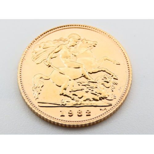 345 - Half Sovereign Dated 1982