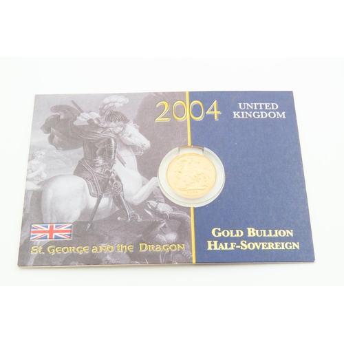 353 - Commemorative Half Sovereign Dated 2004 Contained within Original Sleeve