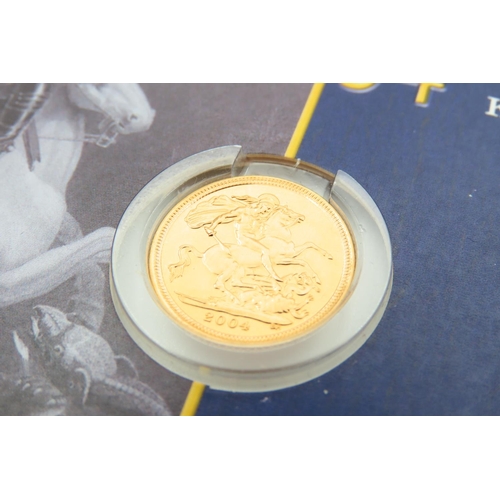 353 - Commemorative Half Sovereign Dated 2004 Contained within Original Sleeve