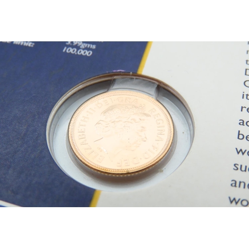 353 - Commemorative Half Sovereign Dated 2004 Contained within Original Sleeve