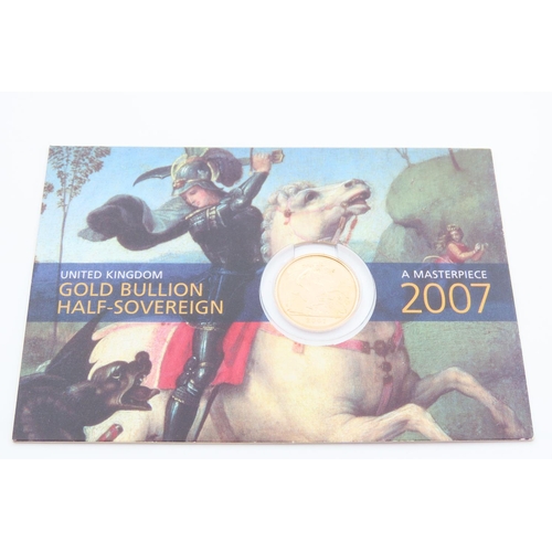 Commemorative Half Sovereign Dated 2007 Contained within Original Sleeve