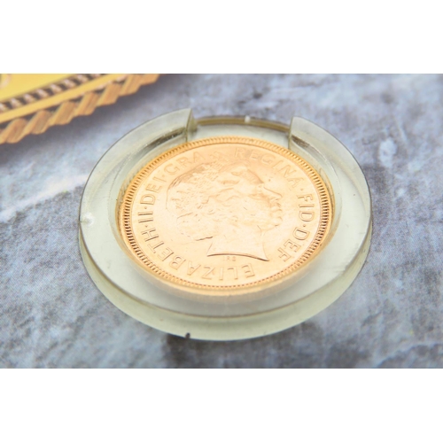 356 - Commemorative Half Sovereign Dated 2000 Contained within Original Sleeve