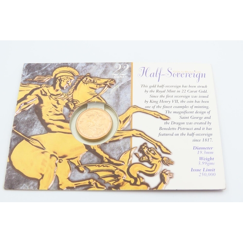 356 - Commemorative Half Sovereign Dated 2000 Contained within Original Sleeve