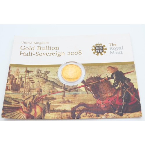 359 - Commemorative Half Sovereign Dated 2008 Contained within Original Sleeve