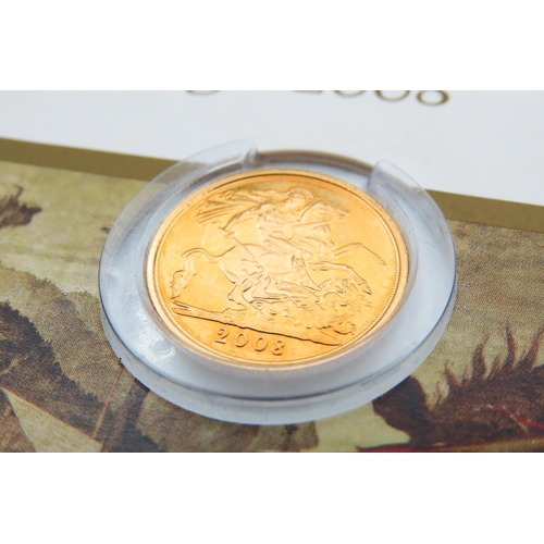 359 - Commemorative Half Sovereign Dated 2008 Contained within Original Sleeve