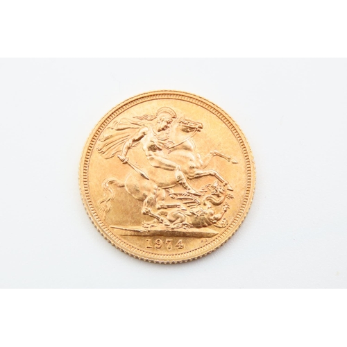 36 - Full Gold Sovereign Dated 1974