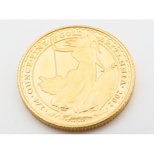 360 - Britannia £25 Gold Proof Coin Dated 2002 No: 0259 Contained within Original Presentation Case