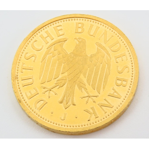 369 - German One Deutsche Mark Gold Coin Dated 2001 .999 Purity Weight 12 Grams