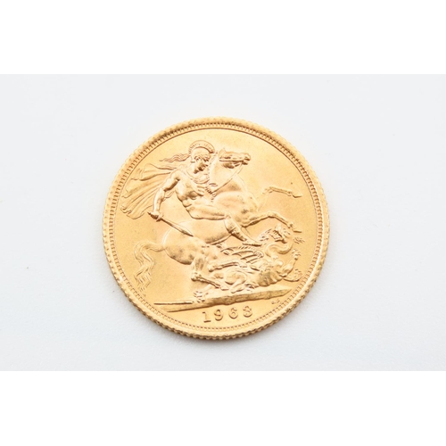45 - Full Gold Sovereign Dated 1963