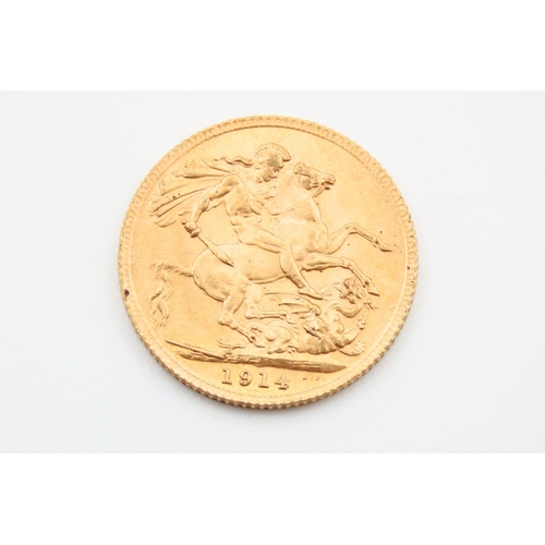 5 - Full Gold Sovereign Dated 1914