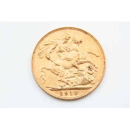 6 - Full Gold Sovereign Dated 1910