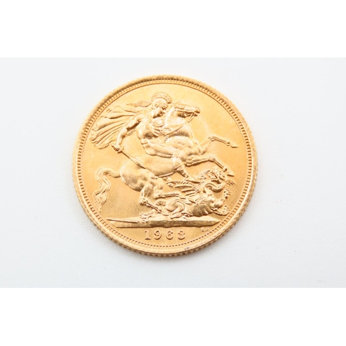 64 - Full Gold Sovereign Dated 1963