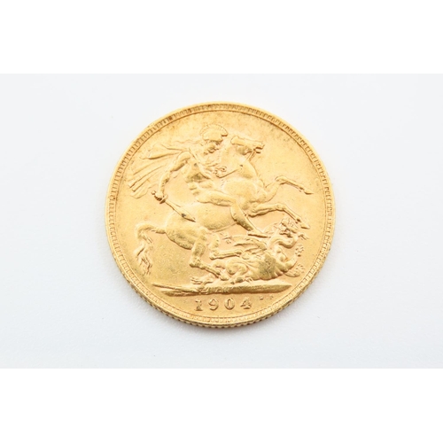 65 - Full Gold Sovereign Dated 1904