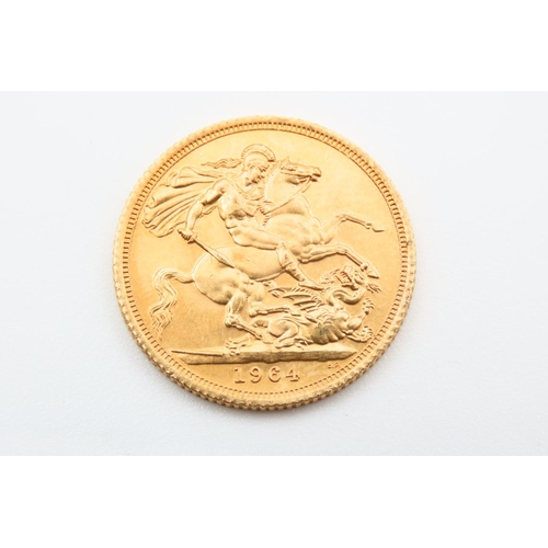 66 - Full Gold Sovereign Dated 1964