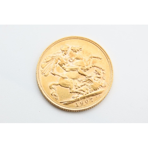 72 - Full Gold Sovereign Dated 1907