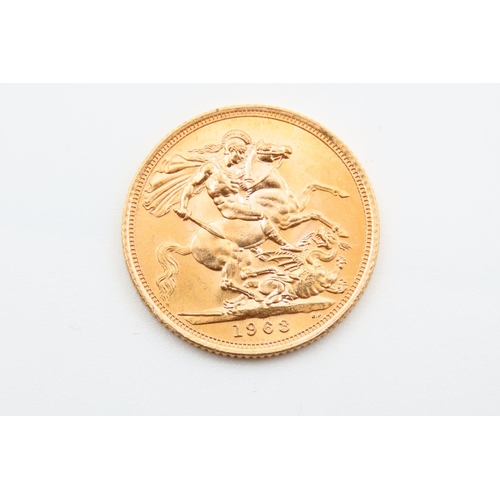 75 - Full Gold Sovereign Dated 1963