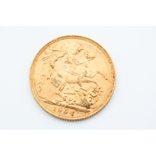 8 - Full Gold Sovereign Dated 1904