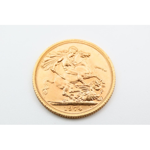 89 - Full Gold Sovereign Dated 1974