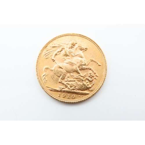 97 - Full Gold Sovereign Dated 1910