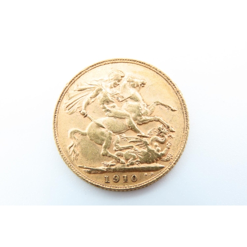 99 - Full Gold Sovereign Dated 1910