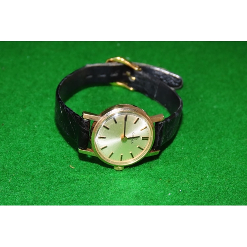 1062 - Ladies Omega Wristwatch Gilded Baton Dial Decoration