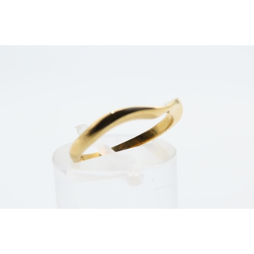 113 - 18 Carat Yellow Gold Wishbone Ring Size J