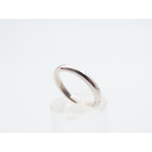 12 - 18 Carat White Gold Band Ring Size I