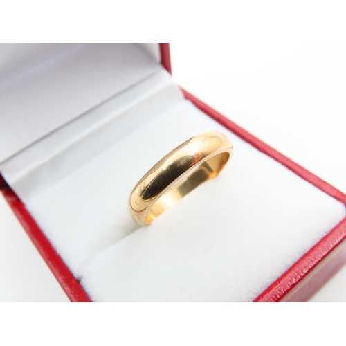 122 - 9 Carat Yellow Gold Band Ring Size M