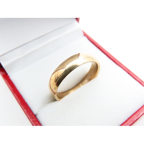 127 - Band Ring 9 Carat Yellow Gold Size P