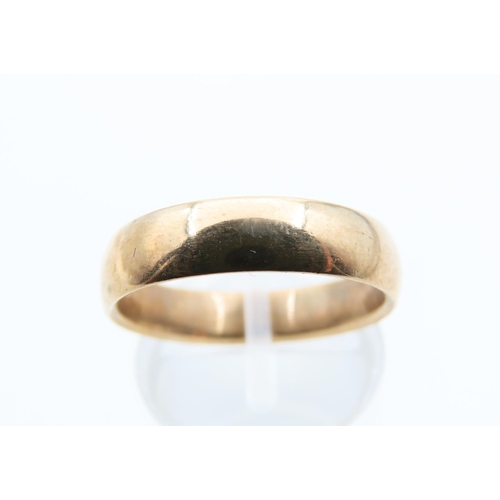 127 - Band Ring 9 Carat Yellow Gold Size P