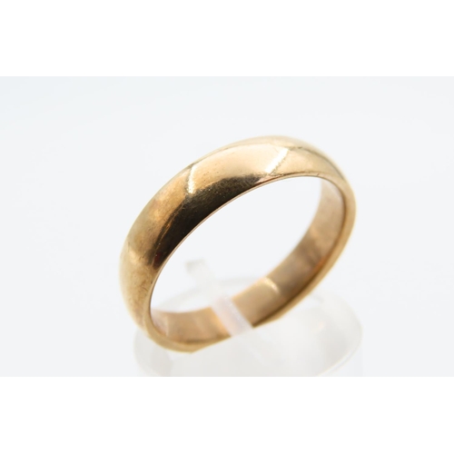 127 - Band Ring 9 Carat Yellow Gold Size P