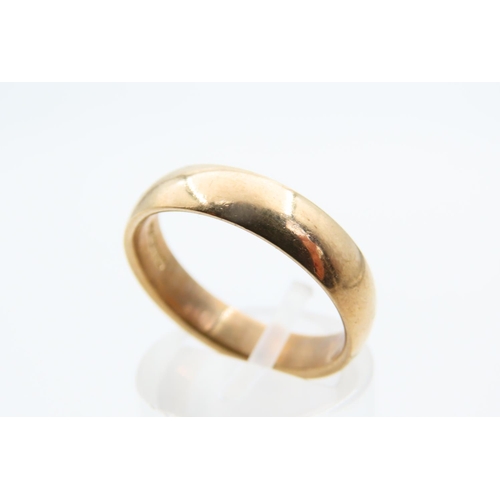 127 - Band Ring 9 Carat Yellow Gold Size P