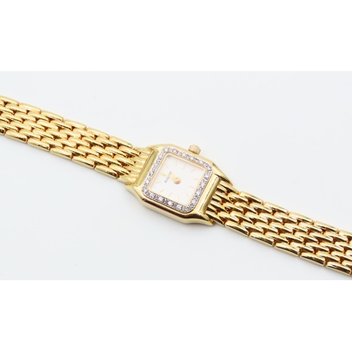 135 - 9 Carat Yellow Gold Ladies Watch 9 Carat Case and Strap Movement by Accurst Attractively Detailed Go... 