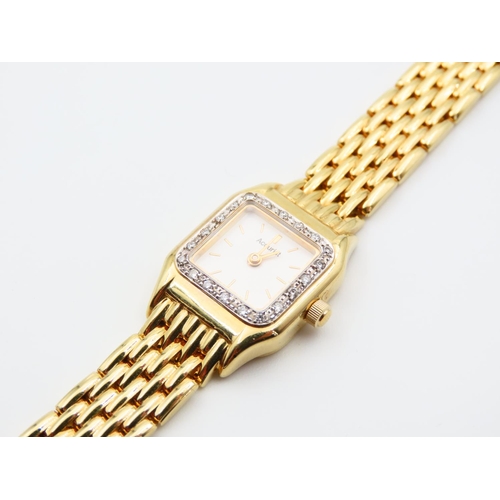 135 - 9 Carat Yellow Gold Ladies Watch 9 Carat Case and Strap Movement by Accurst Attractively Detailed Go... 