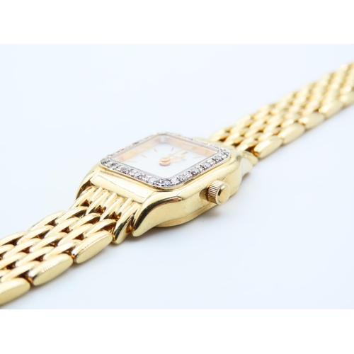 135 - 9 Carat Yellow Gold Ladies Watch 9 Carat Case and Strap Movement by Accurst Attractively Detailed Go... 