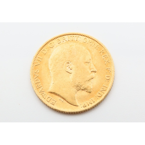 161 - Gold Half Sovereign Dated 1909