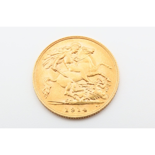 162 - Gold Half Sovereign Dated 1914