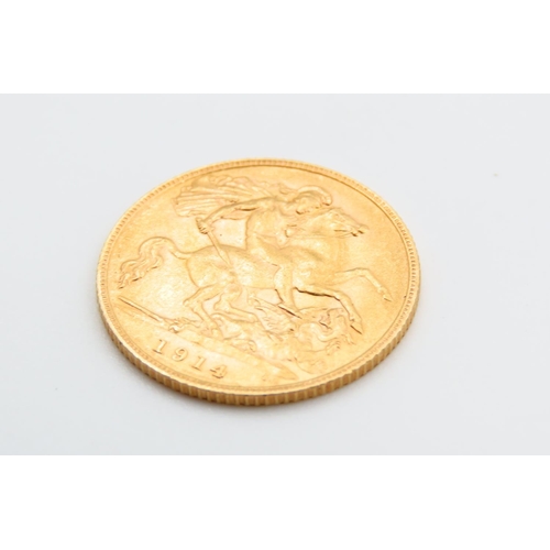 162 - Gold Half Sovereign Dated 1914