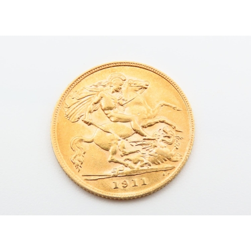 163 - Gold Half Sovereign Dated 1911