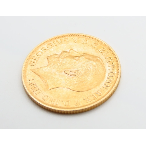 163 - Gold Half Sovereign Dated 1911