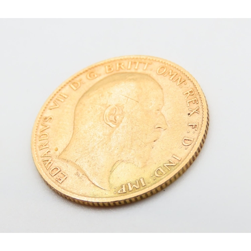 164 - Gold Half Sovereign Dated 1907