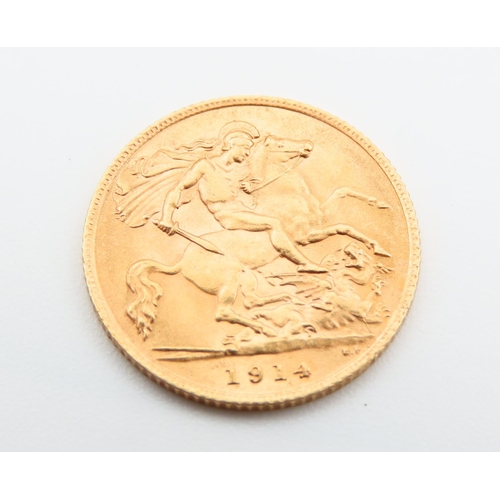165 - Gold Half Sovereign Dated 1914