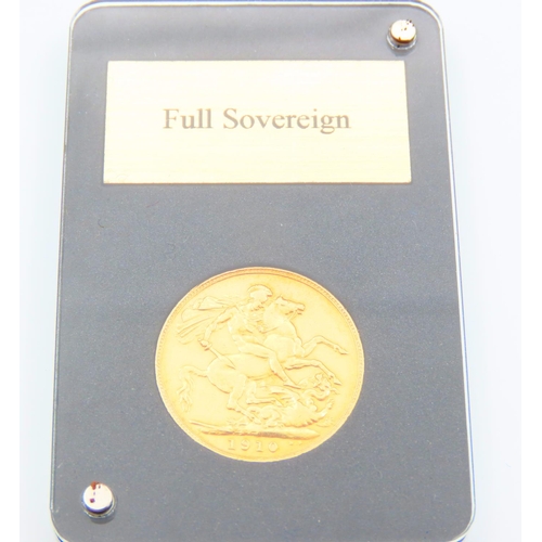 166 - Gold Full Sovereign Dated 1910