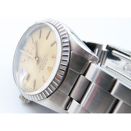 167 - Rolex Gentleman's Oyster Perpetual Datejust Wristwatch Date Aperture Working Order