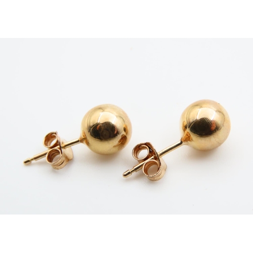 173 - Pair of 9 Carat Globe Form Ladies Earrings