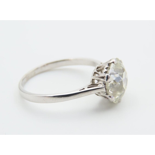 738 - 2.5 Carat Diamond Solitaire Ring Six Claw Set Mounted on 18 Carat White Gold Band Ring Size N