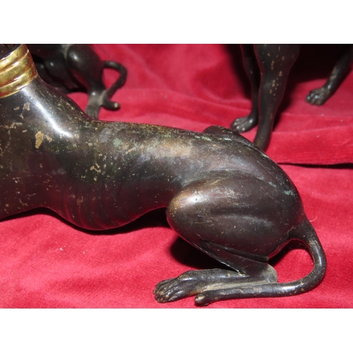 755 - Three Bronze Sculptures of Whippets