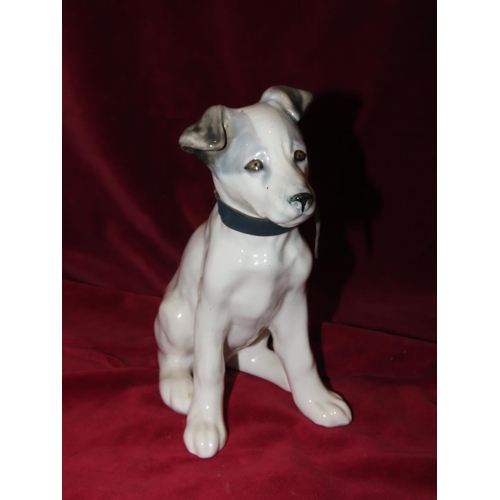 758 - Russian Vintage Porcelain Figure Seated Terrier Pup Approximately 5 Inches High