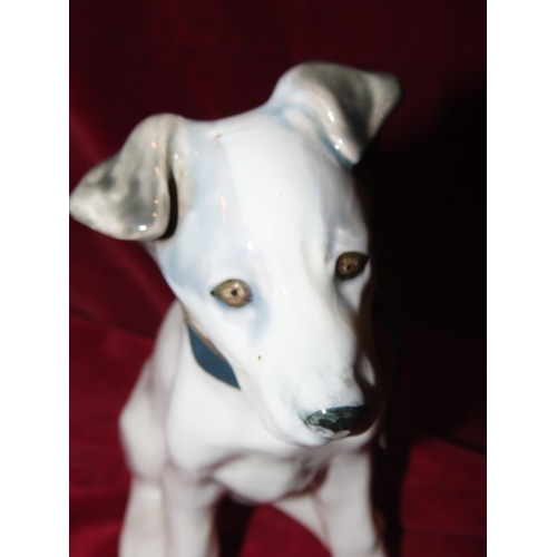 758 - Russian Vintage Porcelain Figure Seated Terrier Pup Approximately 5 Inches High