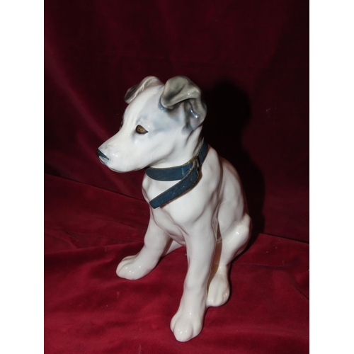 758 - Russian Vintage Porcelain Figure Seated Terrier Pup Approximately 5 Inches High